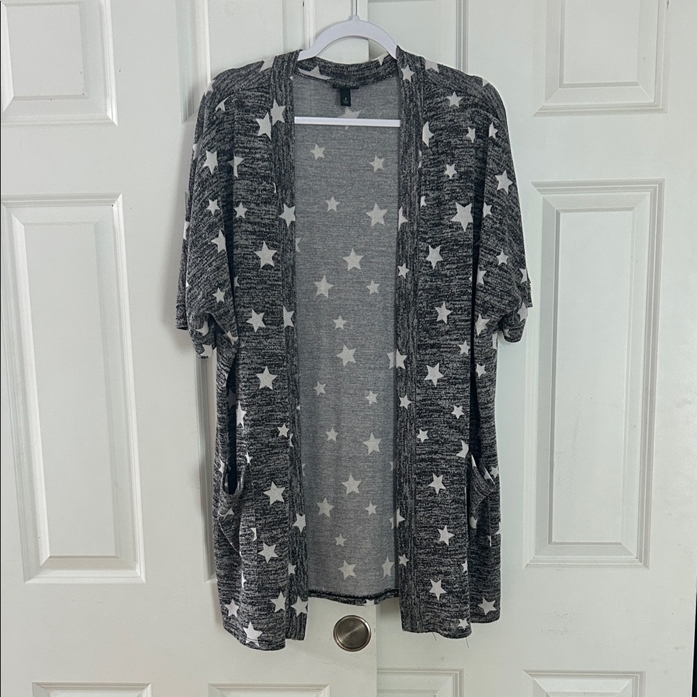 Torrid Star Patterned Gray Cardigan